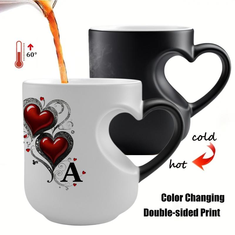 🎁2026 New Arrivals 50% OFF💥Color Changing Heart Handle Ceramic Mug for Valentine's Day ☕