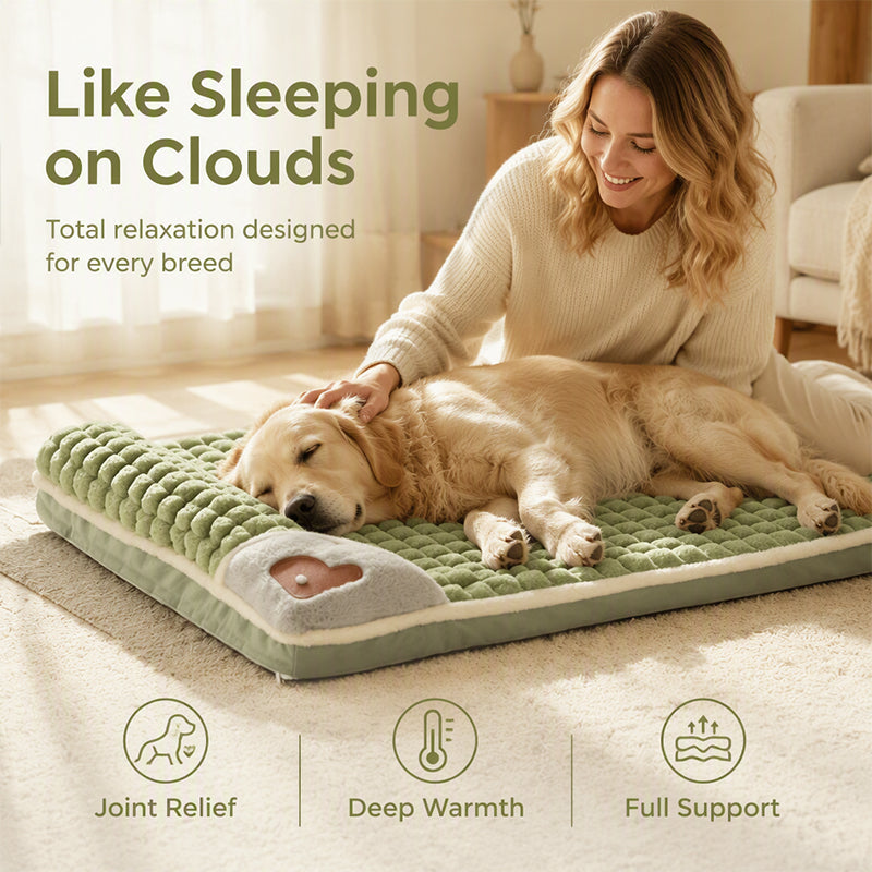 🐾 Premium Plush Pet Sleeping Mat – Ultra-Soft Thick Dog Crate Pad with Non-Slip Base