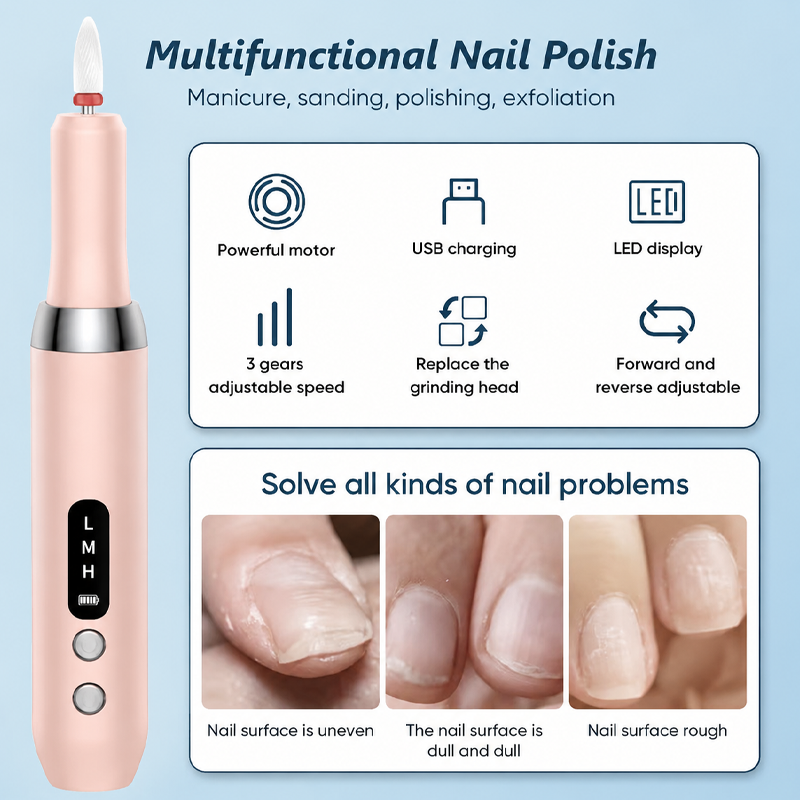 💅 Salon-Grade Manicures, No Wires Attached – Cordless Nail Drill with Charging Dock. UK Stock