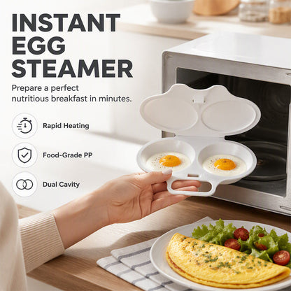 🥚 50% OFF NOW! ⏱️ Microwave Egg Cooker – Perfect poached eggs in 2 mins, no oil & splash-proof – Quick, healthy & mess-free breakfast 🌿