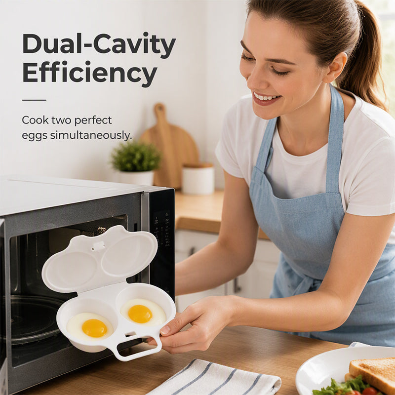 🥚 50% OFF NOW! ⏱️ Microwave Egg Cooker – Perfect poached eggs in 2 mins, no oil & splash-proof – Quick, healthy & mess-free breakfast 🌿
