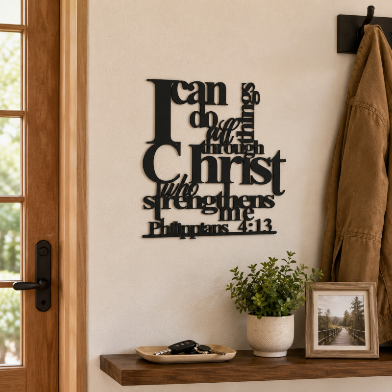 🖤 Blank wall got you stuck? This modern metal art fills the space — without the price tag of a gallery piece. 😎