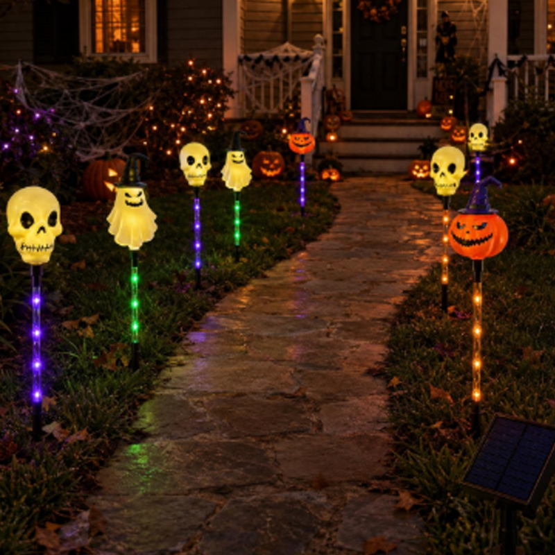 Waterproof Halloween Pumpkin Stake Lights 
