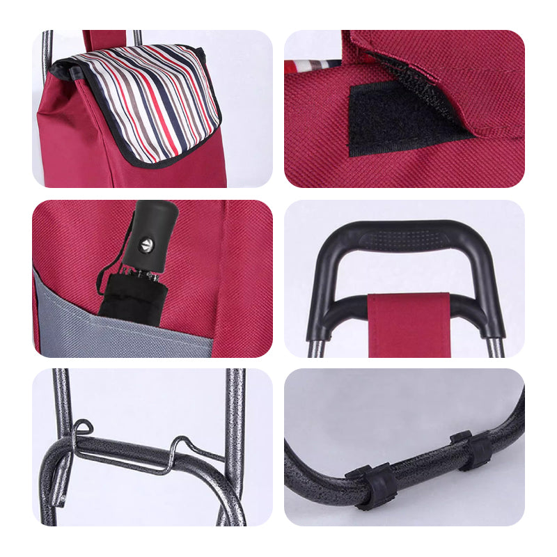 Large Capacity Portable Folding Stair Climbable Cart