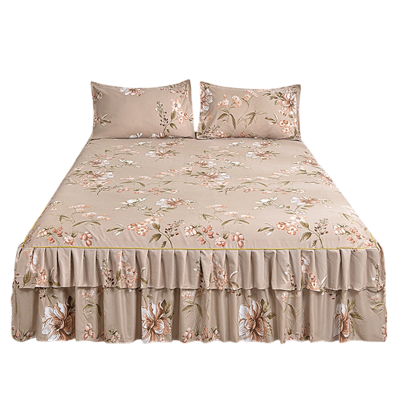 ⏳Limited-time 50% off⏰Floral Ruffled Bed Skirt, 3-Piece Set – Easy Bedroom Upgrade🛏️