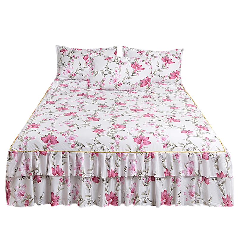 ⏳Limited-time 50% off⏰Floral Ruffled Bed Skirt, 3-Piece Set – Easy Bedroom Upgrade🛏️