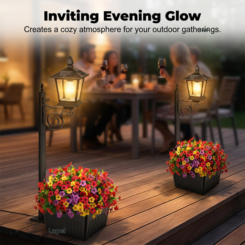 📢📢50% OFF !! ⏰Outdoor Solar Garden Light with Planter Base