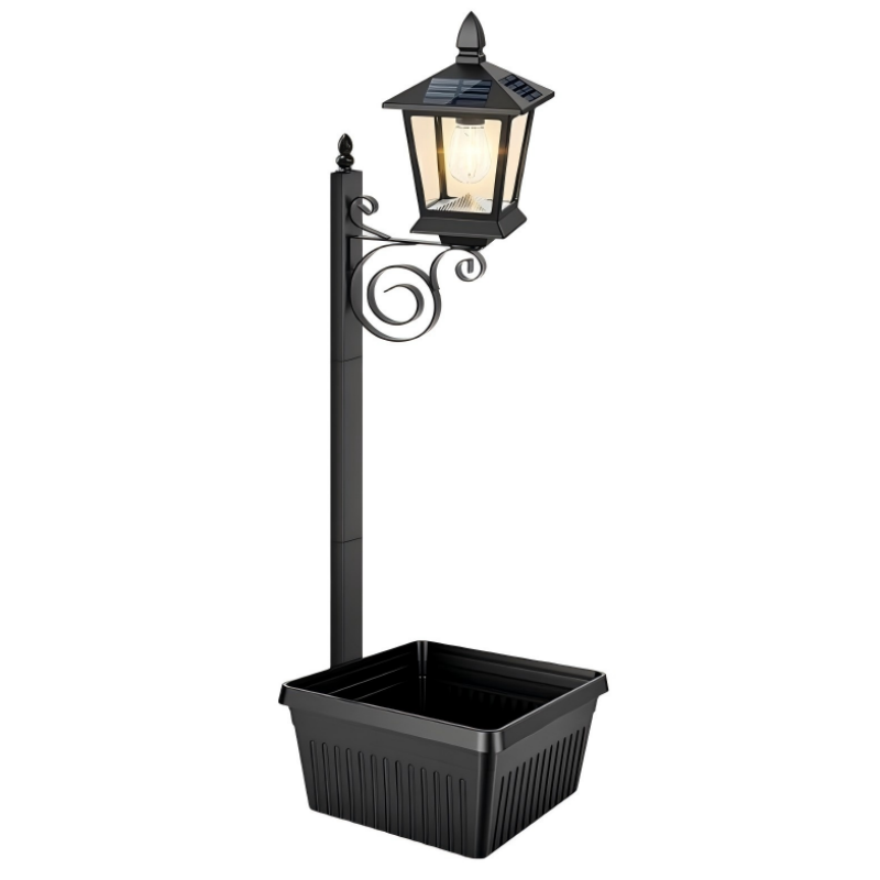 📢📢50% OFF !! ⏰Outdoor Solar Garden Light with Planter Base
