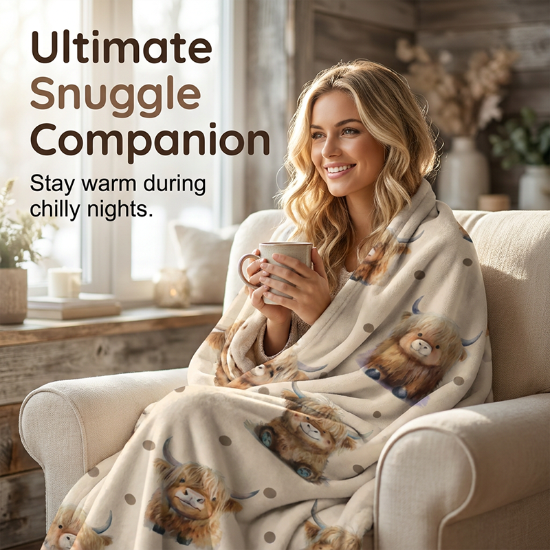 🛋️ Save 50%! 🔥 Printed Flannel Throw – Ultra-soft, cozy & stylish ✨