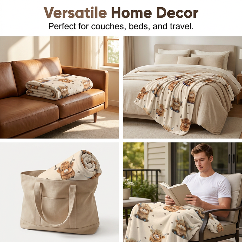 🛋️ Save 50%! 🔥 Printed Flannel Throw – Ultra-soft, cozy & stylish ✨