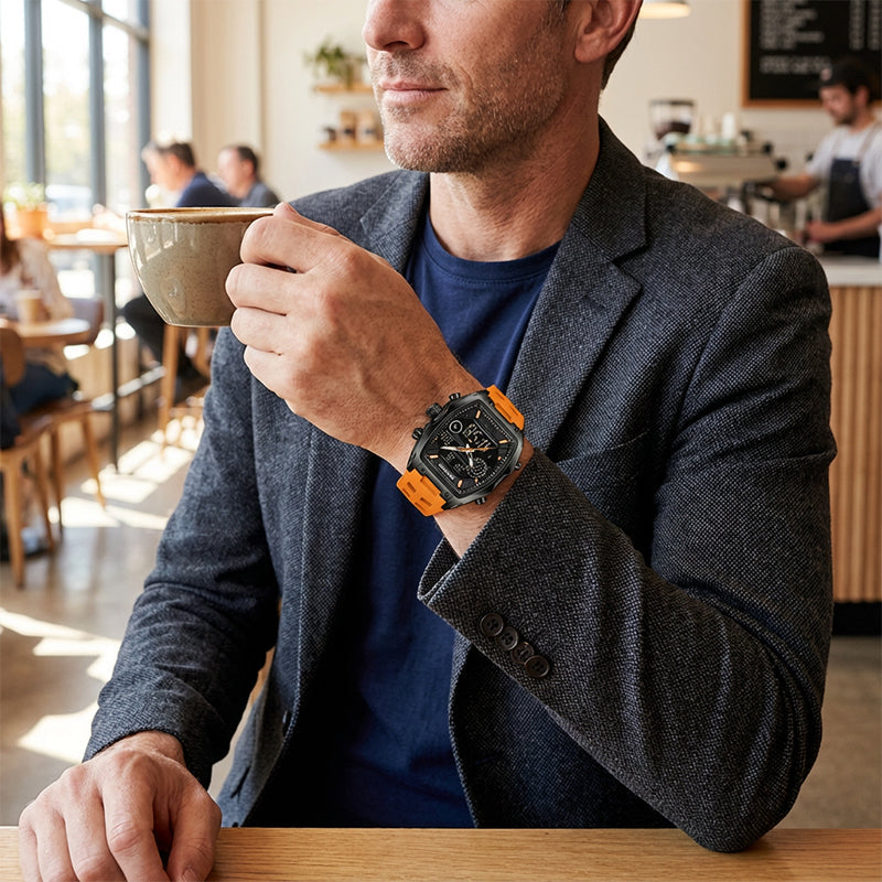 ⌚ Men's Dual Display Sports Watch – Analog-Digital Watch with Luminous Dial