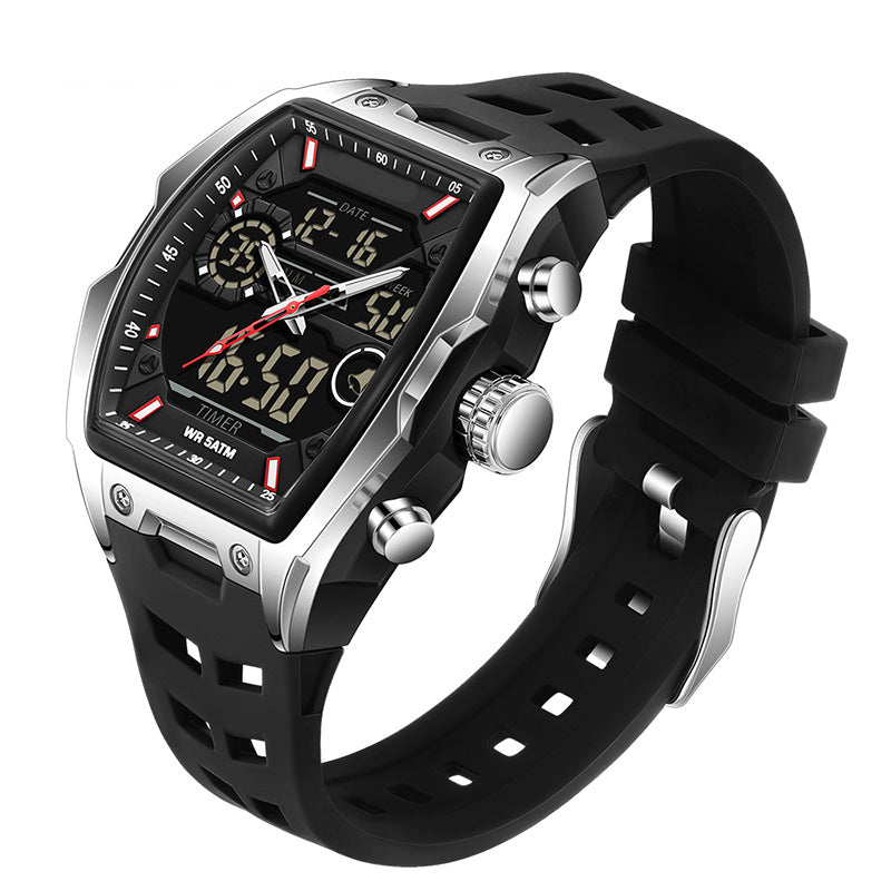 ⌚ Men's Dual Display Sports Watch – Analog-Digital Watch with Luminous Dial
