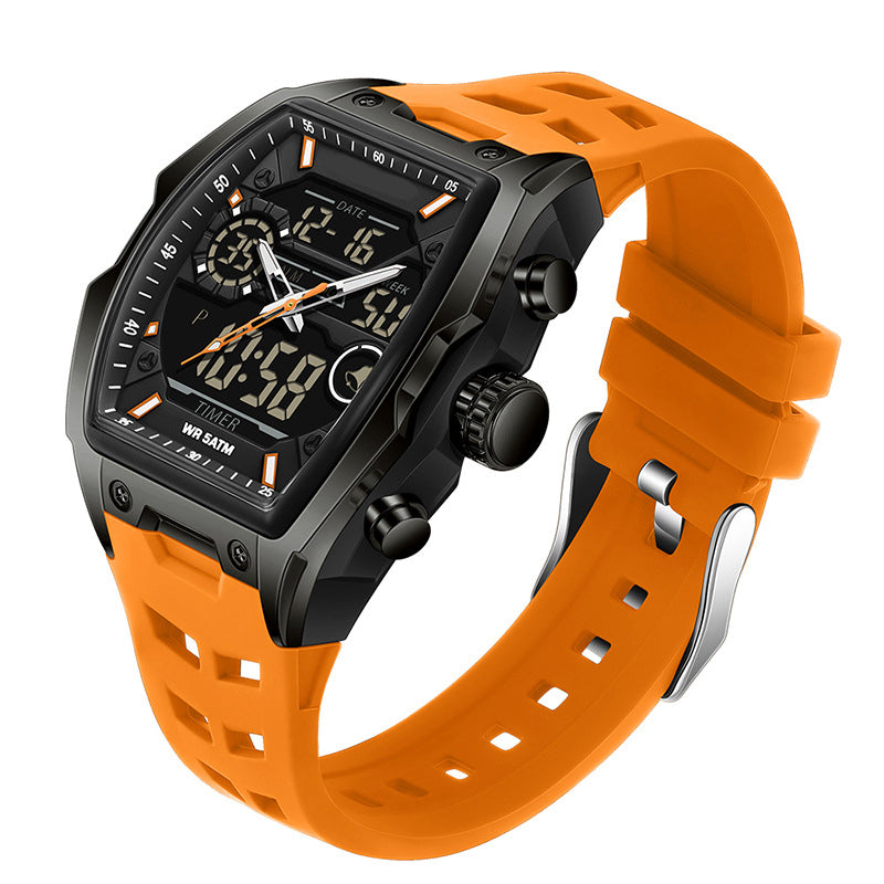 ⌚ Men's Dual Display Sports Watch – Analog-Digital Watch with Luminous Dial