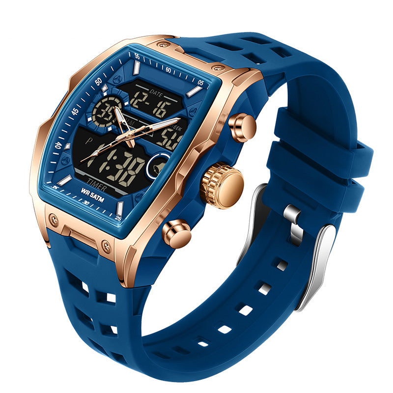 ⌚ Men's Dual Display Sports Watch – Analog-Digital Watch with Luminous Dial