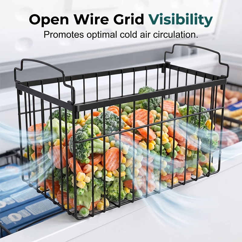 Stackable Wire Freezer Organizer Baskets