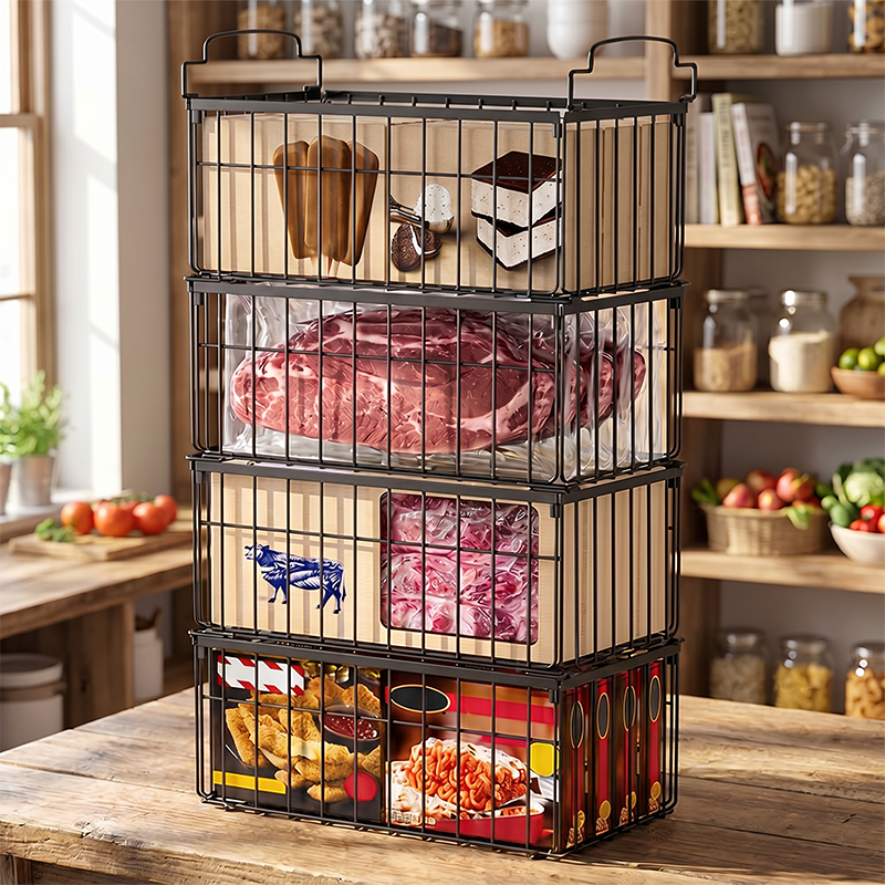 Stackable Wire Freezer Organizer Baskets
