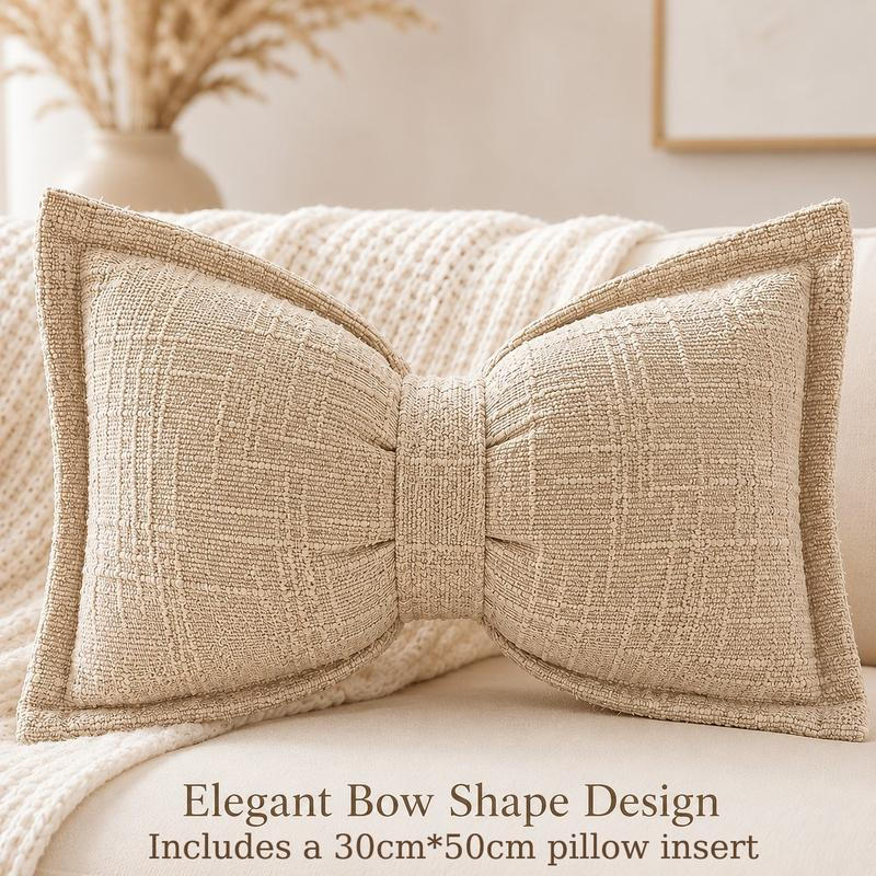 🎁2026 New Arrivals 50% OFF💥Soft Chenille Bow-Shaped Throw Pillow