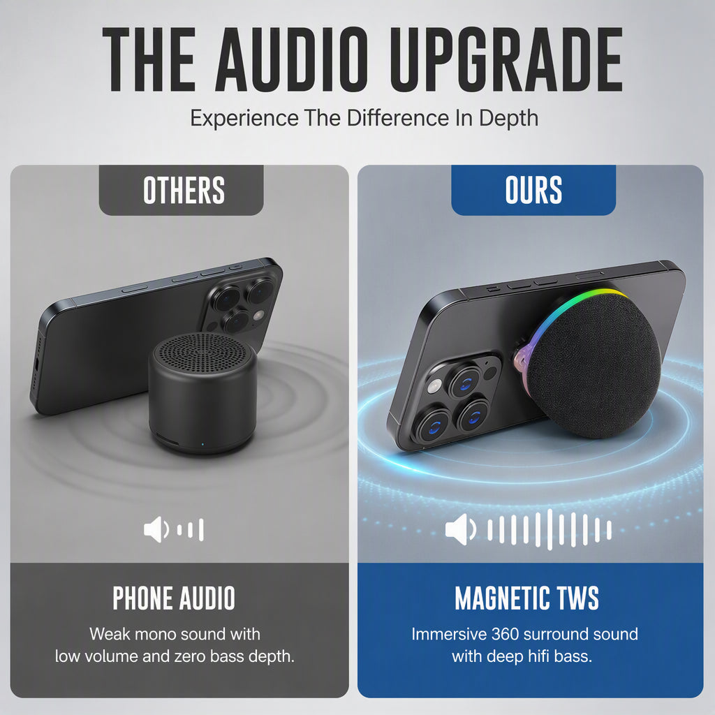 Magnetic Mini Bluetooth Speaker with RGB Ambient Light