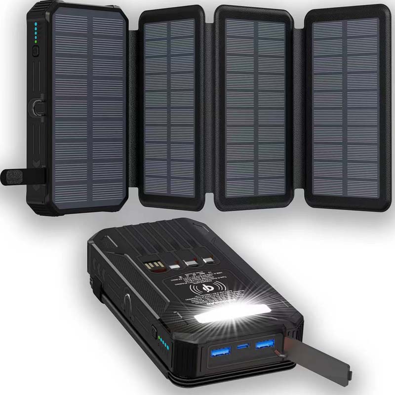 🔋 50% OFF NOW! ☀️ Solar Power Bank – 20000mAh, Foldable 4-Panel Solar, IPX5 & LED Flashlight – For Camping & Emergencies 🏕️