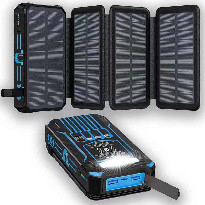 🔋 50% OFF NOW! ☀️ Solar Power Bank – 20000mAh, Foldable 4-Panel Solar, IPX5 & LED Flashlight – For Camping & Emergencies 🏕️