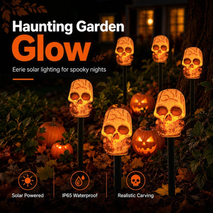 ⏳🔥LIMITED-TIME 50% OFF! ⏰Halloween Solar Skull Stake Lights