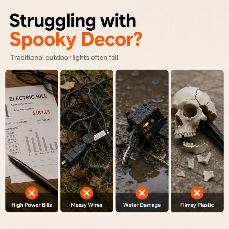 ⏳🔥LIMITED-TIME 50% OFF! ⏰Halloween Solar Skull Stake Lights