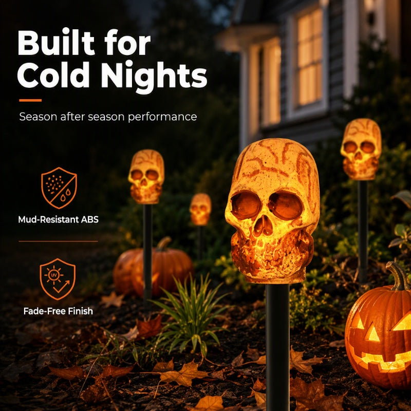 ⏳🔥LIMITED-TIME 50% OFF! ⏰Halloween Solar Skull Stake Lights