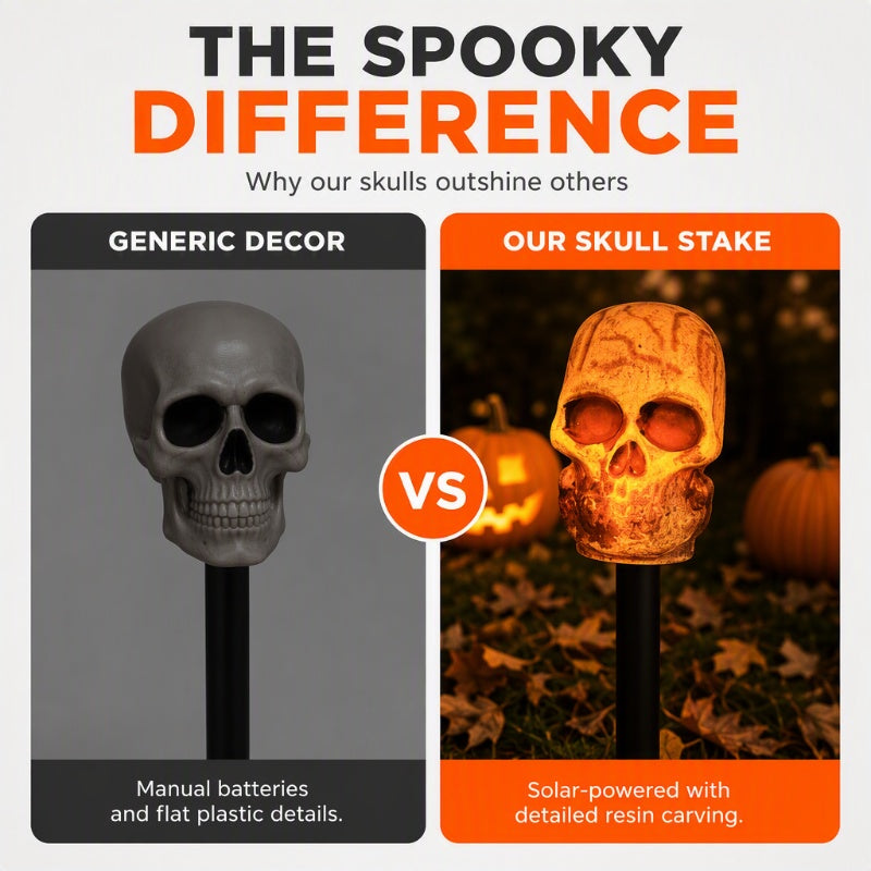 ⏳🔥LIMITED-TIME 50% OFF! ⏰Halloween Solar Skull Stake Lights