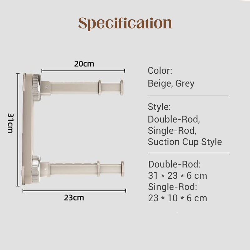 🏠 Foldable Telescopic Suction-Cup Hanger Rack – No-Drill Retractable Clothes Drying Pole