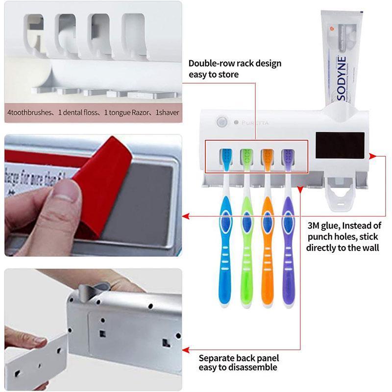 ✨ Wall-Mounted UV Toothbrush Sanitiser – Cordless, Tool-Free & Space-Saving. Free UK Delivery