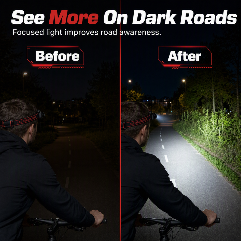 🔦 LIMITED‑TIME 50% OFF! ⚡ Rechargeable LED Headlamp with Motion Sensor