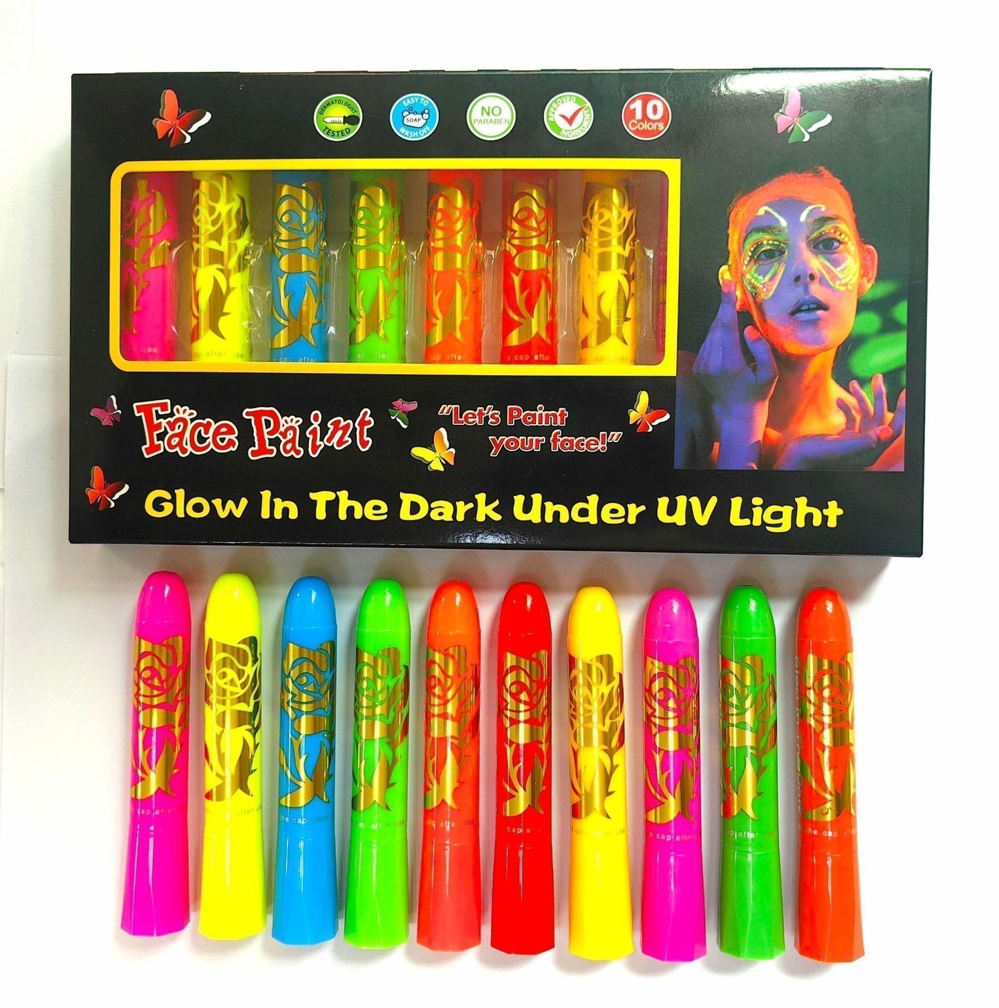🎨 LIMITED‑TIME 50% OFF! 💥 Luminescent Water‑Soluble Body Painting Crayons – Fun, Skin‑Friendly, Easy‑to‑Wash ✨