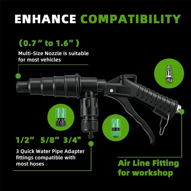 🚗💨Pneumatic Coolant Flush Gun – High-Pressure, Labor-Saving & Leak-Proof – For Radiator Cleaning 🔧