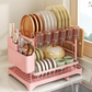 📢📢50% OFF !! ⏰2-Tier Dish Drying Rack with Drainboard