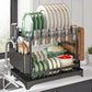 📢📢50% OFF !! ⏰2-Tier Dish Drying Rack with Drainboard
