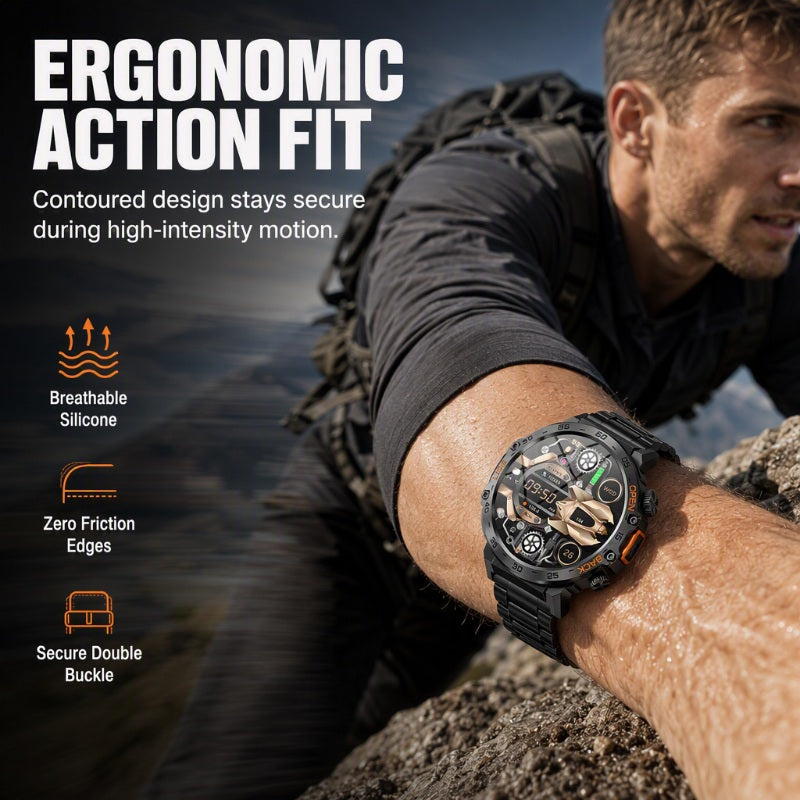 🎁2026 New Arrivals 50% OFF💥Outdoor Smartwatch – Rugged, LED Flashlight & Bluetooth Calling – For Sports, Fitness & Adventure 🏔️🔦