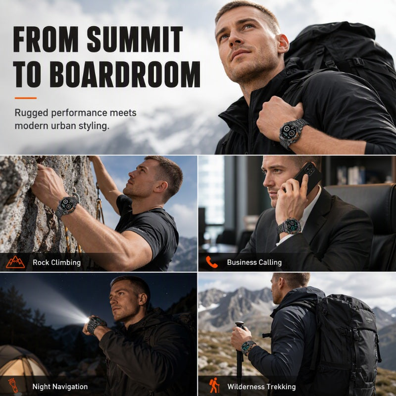 🎁2026 New Arrivals 50% OFF💥Outdoor Smartwatch – Rugged, LED Flashlight & Bluetooth Calling – For Sports, Fitness & Adventure 🏔️🔦
