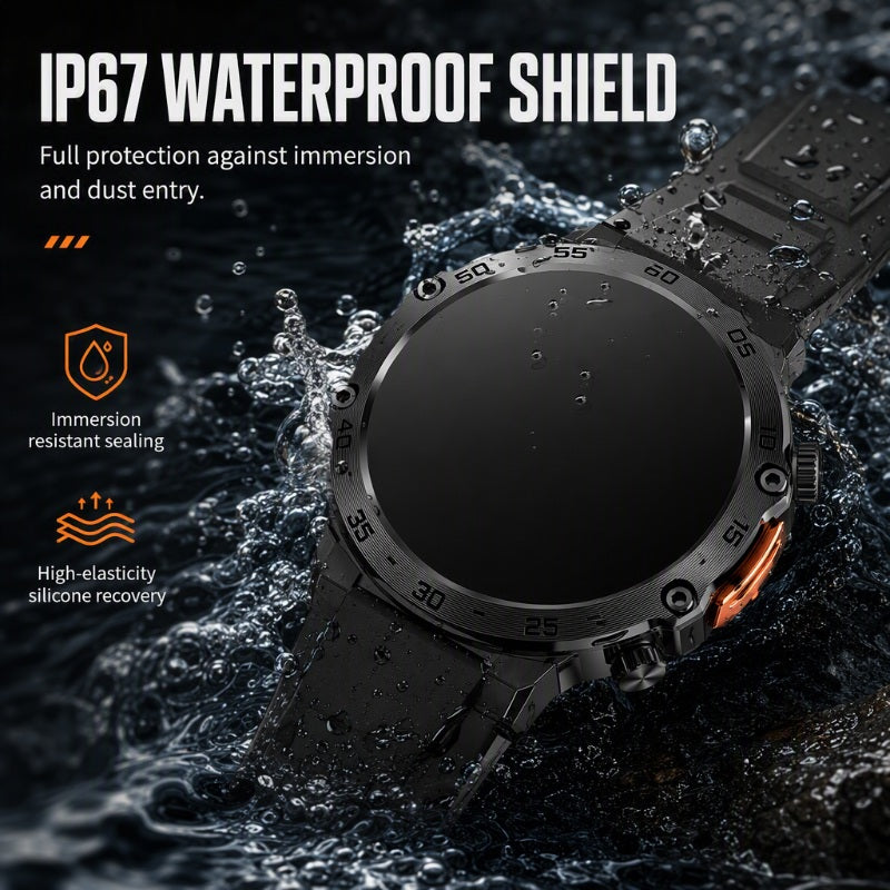 🎁2026 New Arrivals 50% OFF💥Outdoor Smartwatch – Rugged, LED Flashlight & Bluetooth Calling – For Sports, Fitness & Adventure 🏔️🔦