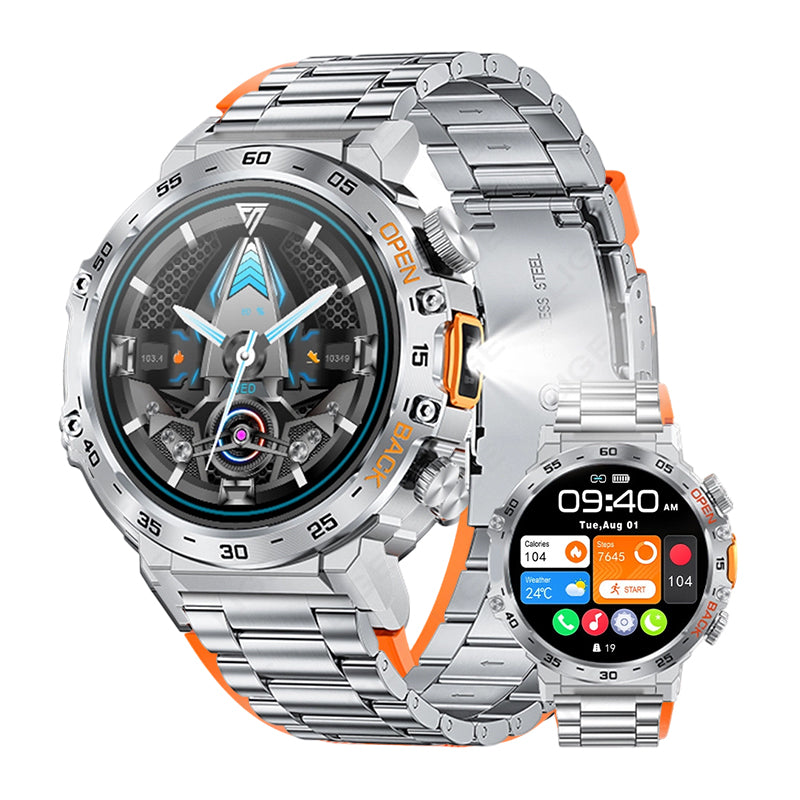 🎁2026 New Arrivals 50% OFF💥Outdoor Smartwatch – Rugged, LED Flashlight & Bluetooth Calling – For Sports, Fitness & Adventure 🏔️🔦