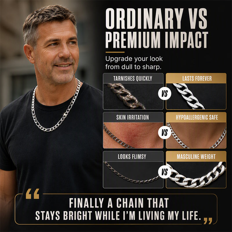 ⏳Time-Limited Special⏰Silver Tone Stainless Steel Chain Necklace