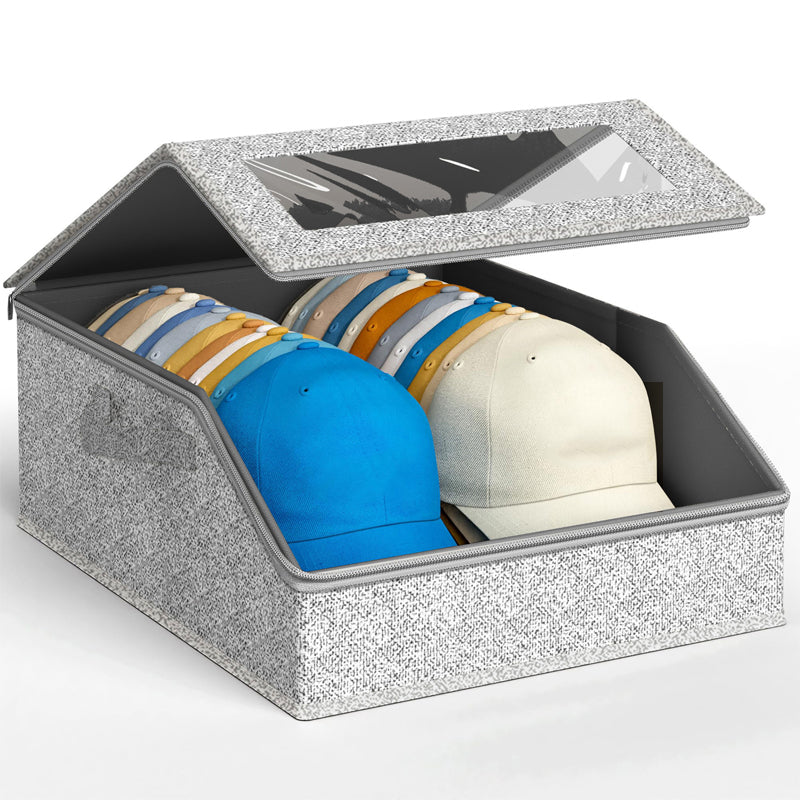 Stackable Hat Storage Box with Clear Window