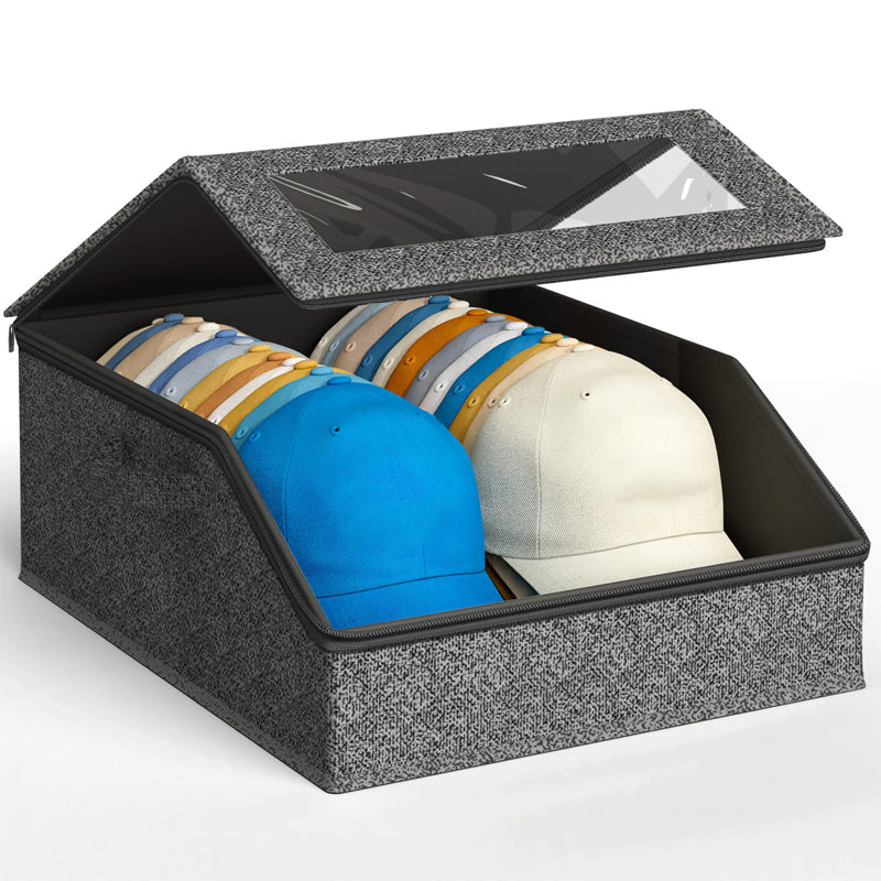 Stackable Hat Storage Box with Clear Window