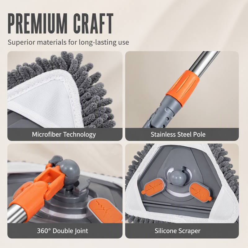 🧹Triangular Cleaning Mop with Extendable Pole