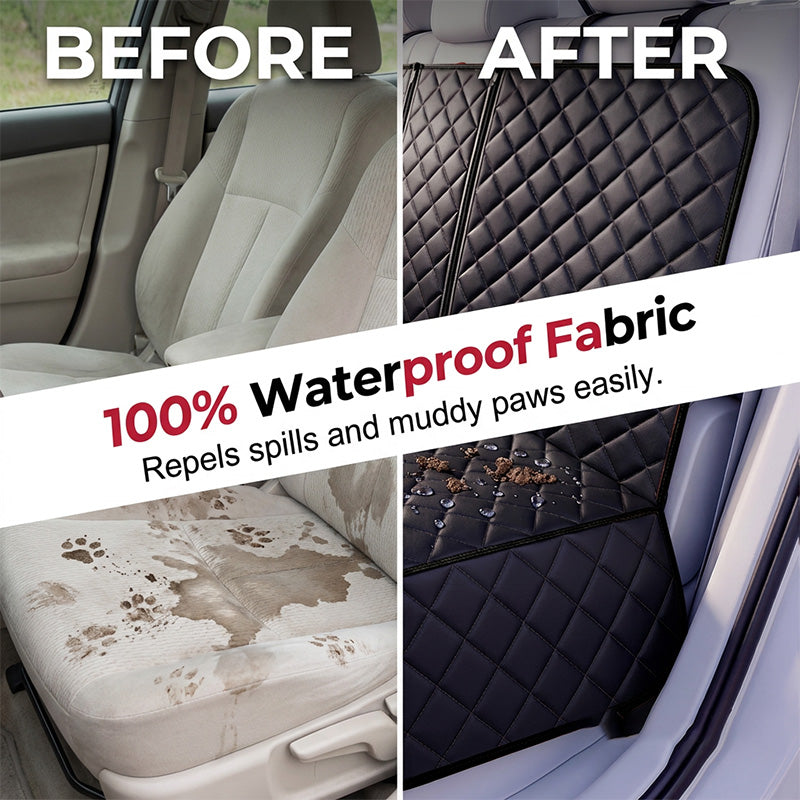 ⏳Time-Limited Special⏰Foldable Dog Car Seat‑ Quilted Waterproof Pet Travel Carrier, Safety Seatbelt Opening Design Portable Dog Booster Seat for Car Travel