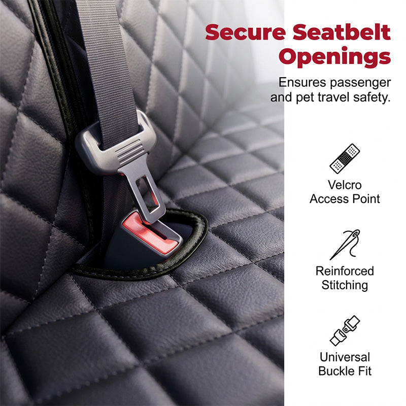 ⏳Time-Limited Special⏰Foldable Dog Car Seat‑ Quilted Waterproof Pet Travel Carrier, Safety Seatbelt Opening Design Portable Dog Booster Seat for Car Travel