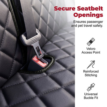 ⏳Time-Limited Special⏰Foldable Dog Car Seat‑ Quilted Waterproof Pet Travel Carrier, Safety Seatbelt Opening Design Portable Dog Booster Seat for Car Travel