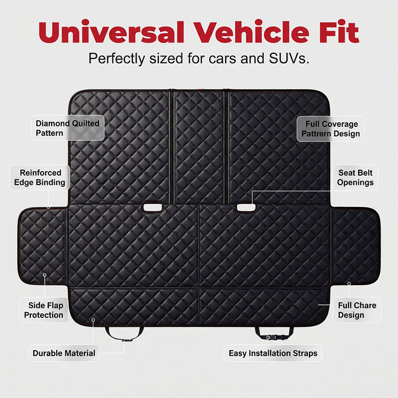 ⏳Time-Limited Special⏰Foldable Dog Car Seat‑ Quilted Waterproof Pet Travel Carrier, Safety Seatbelt Opening Design Portable Dog Booster Seat for Car Travel