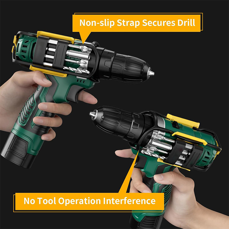 🎁2026 New Arrivals 50% OFF💥Universal Drill Bit Holder‑8/16 Holes Cordless Drill Accessory Storage Pouch ⚡