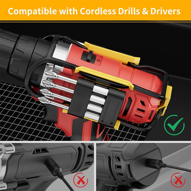 🎁2026 New Arrivals 50% OFF💥Universal Drill Bit Holder‑8/16 Holes Cordless Drill Accessory Storage Pouch ⚡