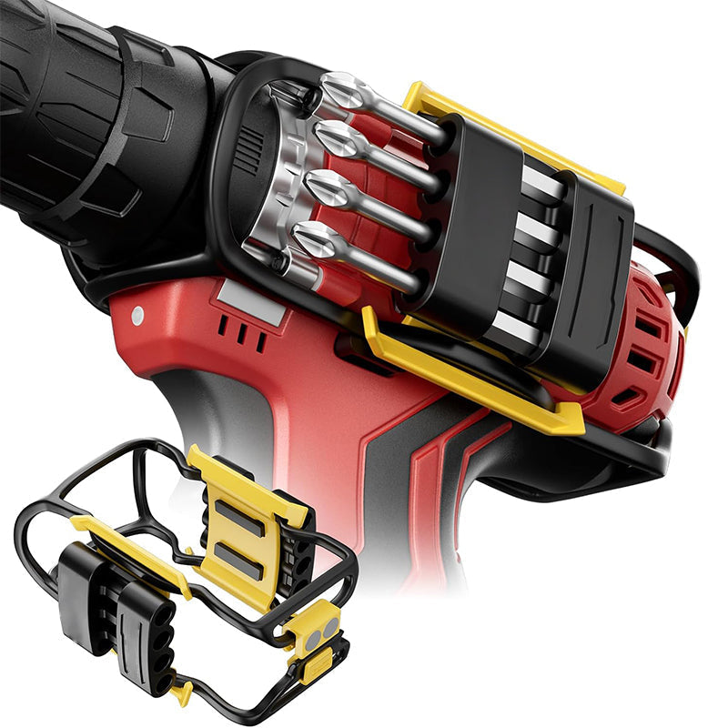 🎁2026 New Arrivals 50% OFF💥Universal Drill Bit Holder‑8/16 Holes Cordless Drill Accessory Storage Pouch ⚡